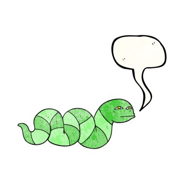 konuşma balonu dokulu karikatür yılan