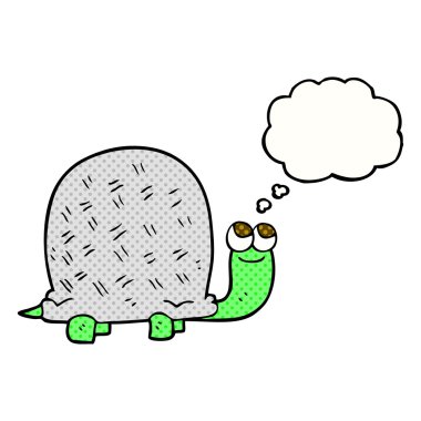 düşünce kabarcık karikatür kaplumbağa