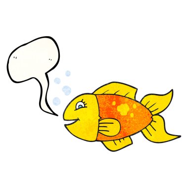 konuşma balonu karikatür balık dokulu