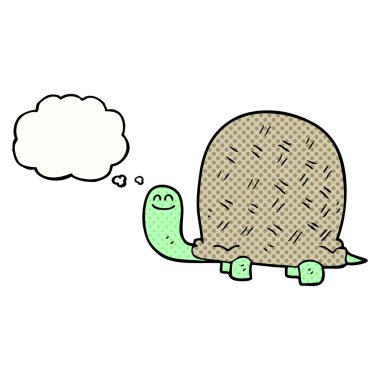 düşünce kabarcık karikatür kaplumbağa