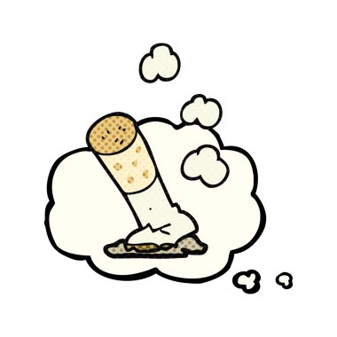 düşünce kabarcık karikatür Sigara