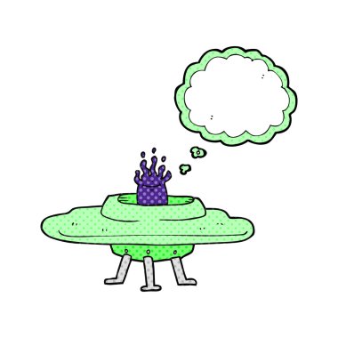 düşünce kabarcık karikatür uçan daire