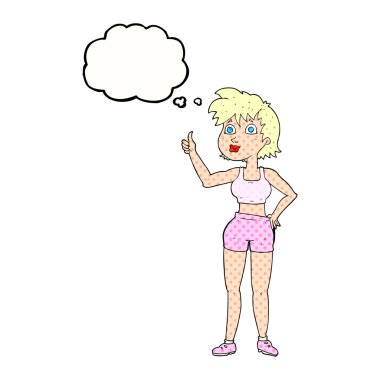 kabarcık karikatür mutlu jimnastik salonu kadın sanıyordum