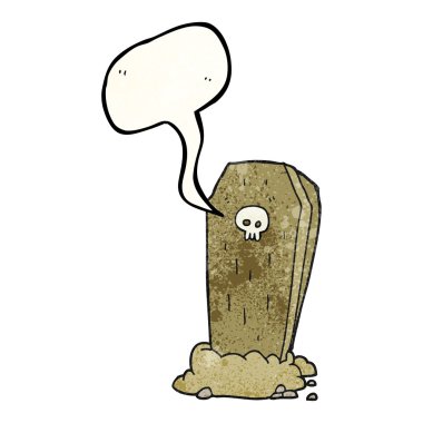 konuşma balonu dokulu çizgi film ürkütücü tabut