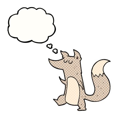 düşünce kabarcık karikatür küçük kurt