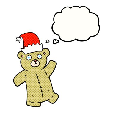 kabarcık karikatür ayıcık Noel şapka takıyor sanıyordum