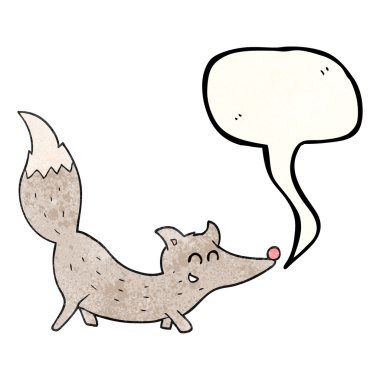 konuşma balonu dokulu çizgi film küçük kurt