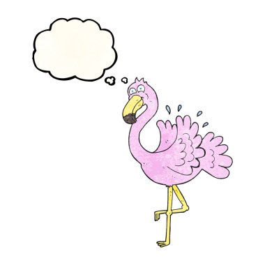 kabarcık dokulu karikatür flamingo sanıyordum