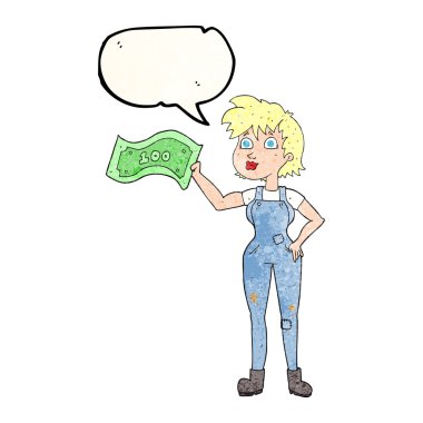 konuşma balonu dokulu çizgi film emin çiftçi kadın para ile