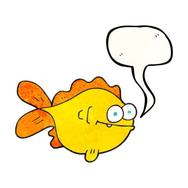 konuşma balonu karikatür balık dokulu