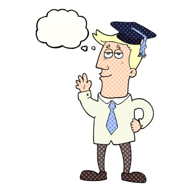 düşünce kabarcık karikatür mezunu