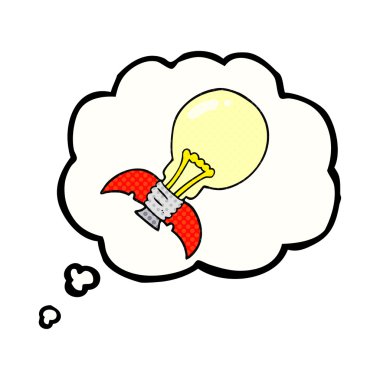 kabarcık karikatür ampul roket gemisi sanıyordum