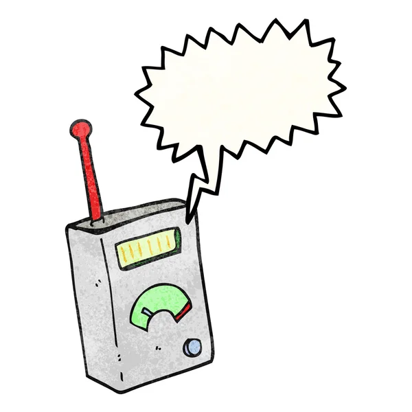 音声バブル テクスチャ漫画科学的な装置 — ストックベクタ