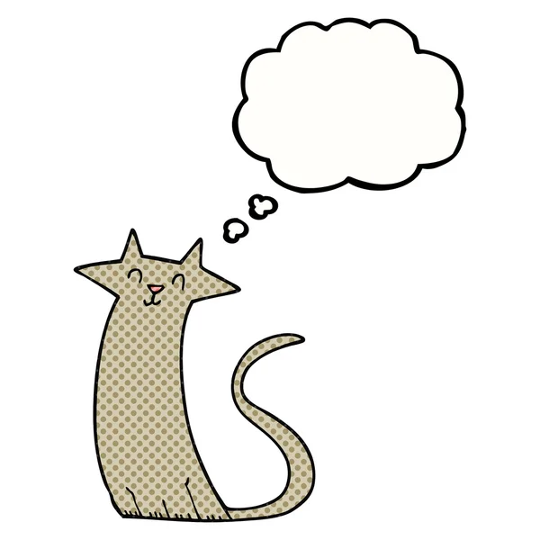 Думав бульбашковий мультяшний кіт — стоковий вектор