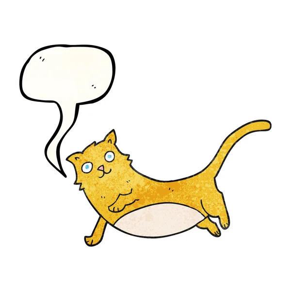 Voz burbuja textura dibujos animados gato — Archivo Imágenes Vectoriales