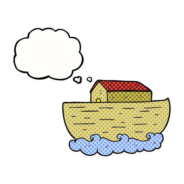 Pensamiento burbuja dibujos animados arca de Noah — Archivo Imágenes Vectoriales