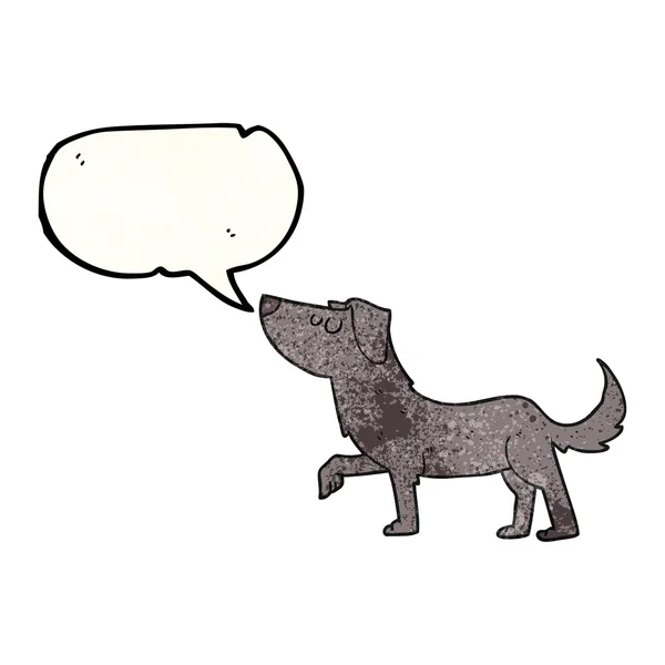 Discurso burbuja textura dibujos animados perro — Archivo Imágenes Vectoriales