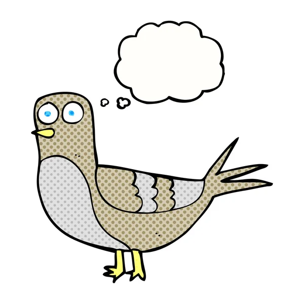 Thought bubble cartoon pigeon — Stock Vector