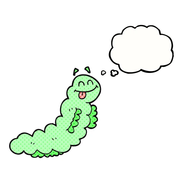 Thought bubble cartoon caterpillar — Stock Vector