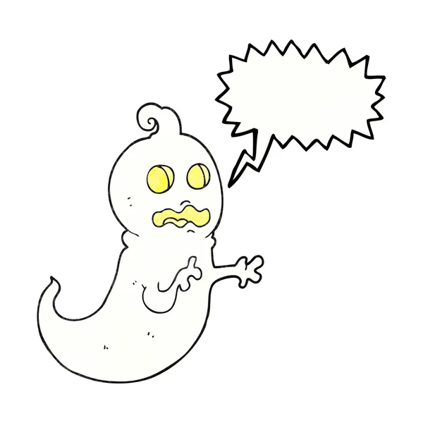 Voz burbuja textura dibujos animados fantasma — Vector de stock