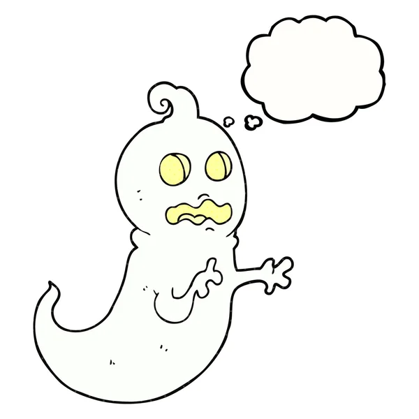 Pensamiento burbuja dibujos animados fantasma — Vector de stock