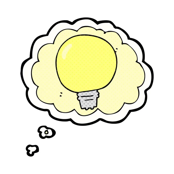 思考バブル漫画電球 — ストックベクタ