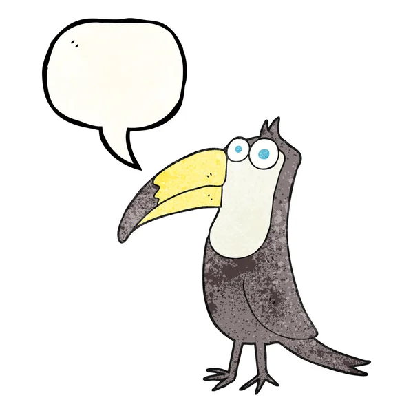 讲话泡泡质感的卡通巨嘴鸟 — 图库矢量图片