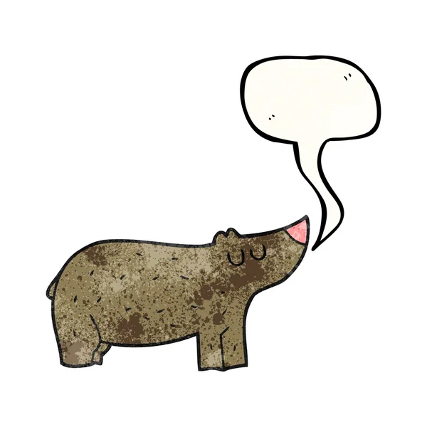 Fala bolha texturizado cartoon urso — Vetor de Stock