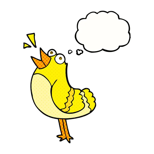 思想泡沫卡通鸟 — 图库矢量图片