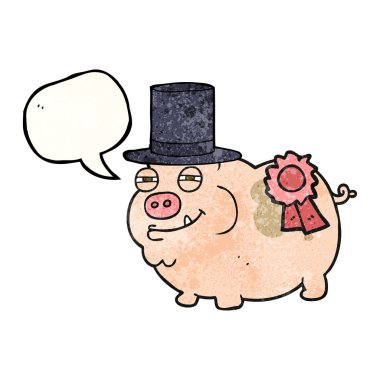 konuşma balonu çizgi film Ödülü kazanan domuz dokulu