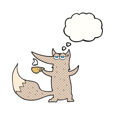 kabarcık karikatür kurt ile kahve fincanı sanıyordum