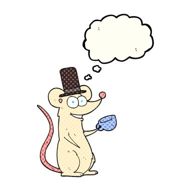 kabarcık karikatür fare ile çay fincanı sanıyordum