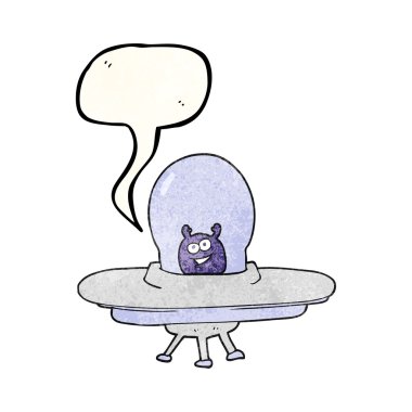 konuşma balonu dokulu çizgi film uzay gemisi