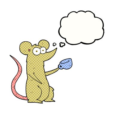 kabarcık karikatür fare ile kahve fincanı sanıyordum