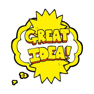 kabarcık karikatür harika fikir sembol sanıyordum