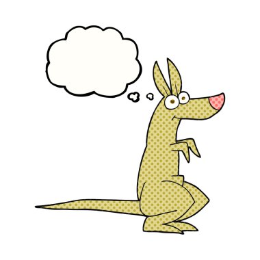 düşünce kabarcık karikatür kanguru