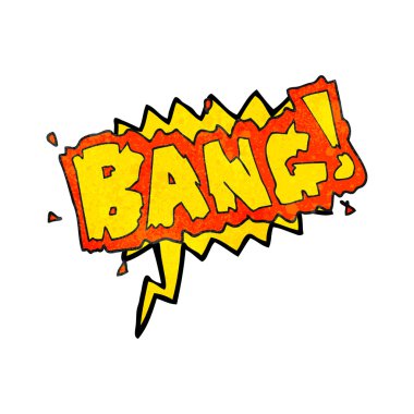 konuşma balonu dokulu karikatür bang sembolü