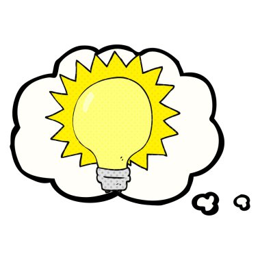 düşünce kabarcık karikatür ampul