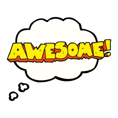 korku veren düşünce kabarcık karikatür sembolü