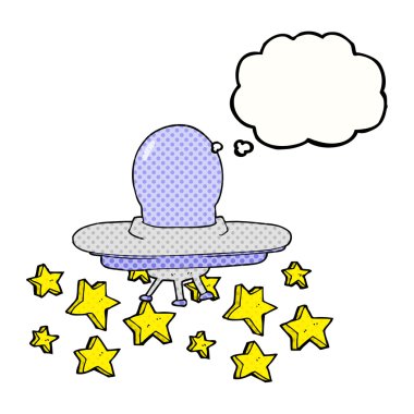 düşünce kabarcık karikatür uçan daire