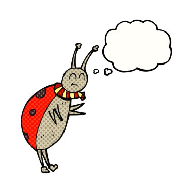 düşünce kabarcık karikatür uğur böceği