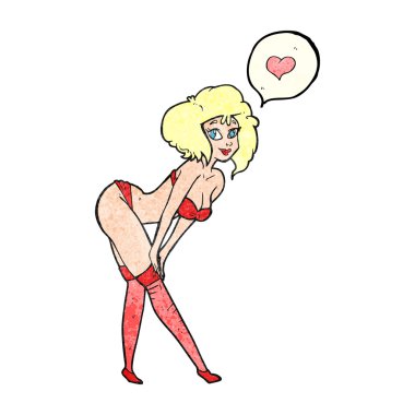 doku konuşma kabarcık karikatür PIN çorap koyarak kız