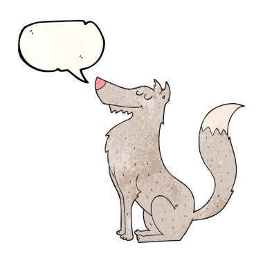 konuşma balonu dokulu çizgi film kurt