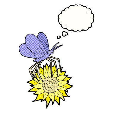 kabarcık karikatür kelebek çiçek sanıyordum