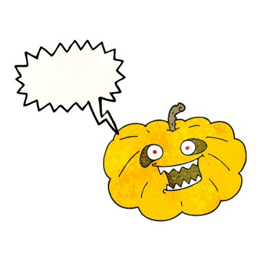 konuşma balonu dokulu Cadılar Bayramı Balkabağı çizgi film