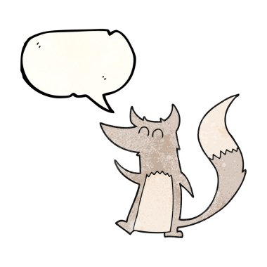 konuşma balonu dokulu çizgi film küçük kurt