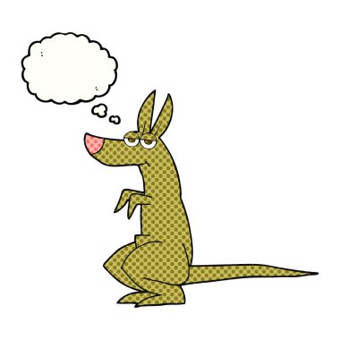 düşünce kabarcık karikatür kanguru