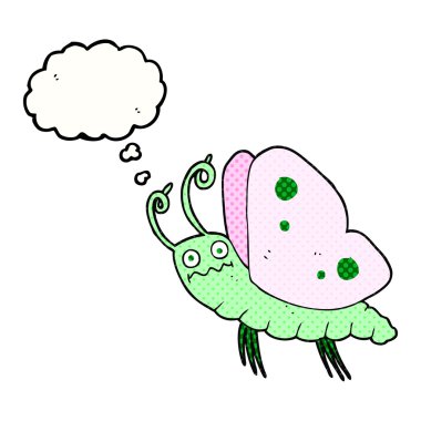 düşünce kabarcık karikatür komik kelebek