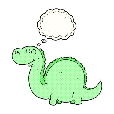 düşünce kabarcık karikatür dinozor