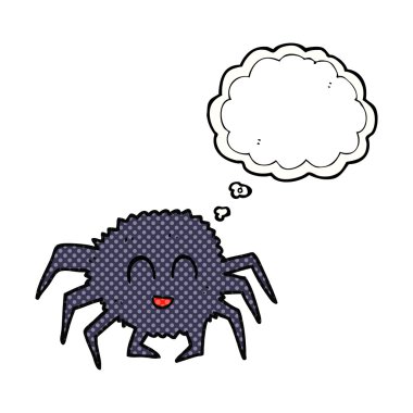 düşünce kabarcık karikatür örümcek